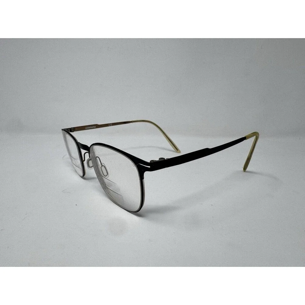 Carrera CA6660 VBJ Black Gold Eyeglass Frames 48-22-145 Authentic